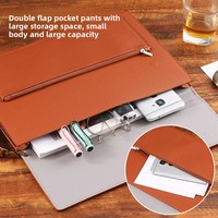 Carpeta de Archivos y Portadocumentos de Cuero A4, Gruesa, con Gran Capacidad, para Almacenamiento de Oficina