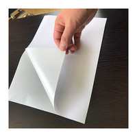 Matériau d'étiquette autocollante en BOPP simple face mat blanc 54 µm 75 µm, impression UV, colle acrylique pour utilisation d'étiquettes imperméables