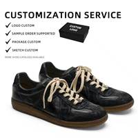 Chaussures décontractées vintage pour hommes, style de marque de créateur, en cuir de cheval lavé, semelle souple et légère, faites à la main, effet vieilli, vente en gros