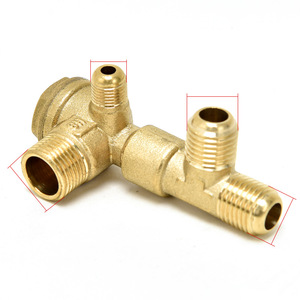 Raccord en T en cuivre fileté 14x1,5 mm pour adaptateur de valve de compresseur d'air - Product Image 3