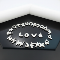 Breloques en laiton anti-ternissement YML en forme de bulle, lettres A-Z, pendentifs initiaux alphabet 3D pour la fabrication de bijoux DIY