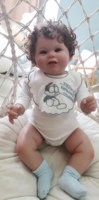 NPK 55CM Reborn Baby Toddler Doll Boy Kodi Pintura 3D realista con venas visibles Cabello enraizado Arte coleccionable de alta calidad
