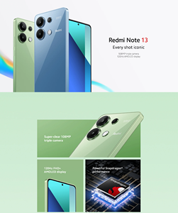 Redmi Note 13 8 + 512G lưu trữ Độ phân giải màn hình 2k phí Bàn phím QWERTY chơi game chống sốc bao gồm nhận dạng khuôn mặt - Product Image 3