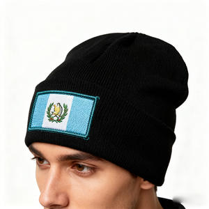 Bonnet unisexe personnalisé en jacquard 100 % acrylique avec drapeau national brodé, idéal pour les <span class=keywords><strong>voyages</strong></span> et la plage en hiver - Product Image 5