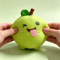 Grande Pomme de Noël en Caoutchouc Souple à Rebond Lent, Jouet Anti-Stress – Cadeau Idéal pour la Veille de Noël