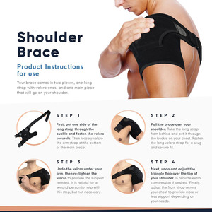 Breathable Neoprene Compression Straps Recovery <strong>Shoulder</strong> <strong>Brace</strong> for <strong>AC</strong> <strong>Joint</strong> Pain Relief, Dislocation, Arm Injury - Product Image 3