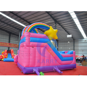 Château gonflable commercial licorne avec toboggan sec pour fêtes - Product Image 6