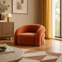 Ensemble de chaises en velours de style nordique minimaliste moderne pour salons, chambres, salons de beauté, maisons d'hôtes - Chaises décontractées couleur crème