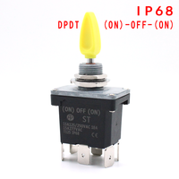 Interrupteur à bascule SPST DPST 15A 250VAC On-off/on-on/on-off-on 3 positions 6 broches, interrupteur momentané DPDT en bakélite, instruments IP68