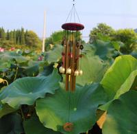Pendentif Feng Shui en bois massif carillon éolien en bronze carillon éolien multi-tube antirouille en alliage de cuivre carillon éolien surdimensionné