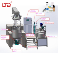 Machine de fabrication de cosmétiques LTB 100-500L : Émulsifiant sous vide, homogénéisateur pour vernis à ongles, slime, dentifrice et crèmes de beauté