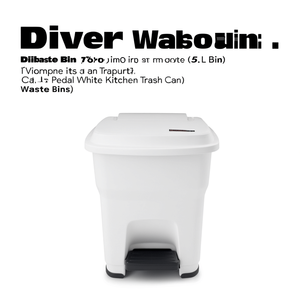 Bidone della Spazzatura Dover 35 L con Pedale, Bianco, per Cucina - Product Image 2