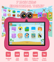 Tablet Infantil de 7 Pulgadas con Control Parental Android, Quad Core Mtk Wifi, Tablet Educativa para Niños