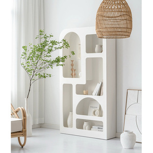 Casillero moderno para sala de estar, armario de diseño blanco francés, almacenamiento de madera <span class=keywords><strong>Vintage</strong></span>, aparador decorativo, vitrina, estantería - Product Image 2