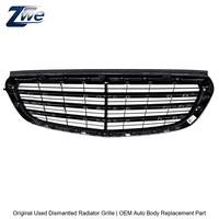 Gril Depan untuk Mercedes Benz C Class W205 Chrome Diamond Mesh Grill Pengganti 2015-2021 C180 C200 C250 Pemasangan Langsung Teruji