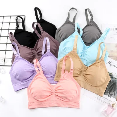 Manufacturer Elastic Supportive Maternity Underwear Pregnant Breastfeeding Nursing Bra