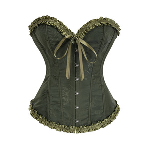 Cross-border Dark Gothic Velvet Lace-up Corset Halloween Lace <b>Patchwork</b> Sling Tank <b>Top</b> Breathable Bustier Short Polyester - Product Image 1