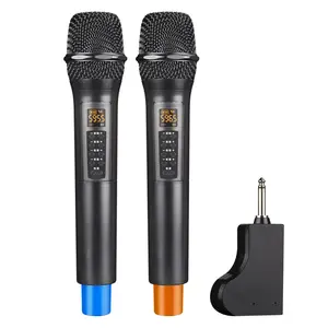 Evrensel Uhf kablosuz mikrofon Anti girişim akülü FM el dinamik Mic dahili mikser Karaoke mikrofon
