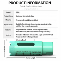 Foret diamanté BEILI brasé sous vide pour la perçage de carreaux de porcelaine, marbre et comptoirs en granit
