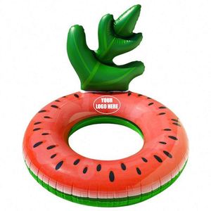 Bouée de piscine gonflable en PVC écologique en forme d'ananas avec dossier et poignées – Anneau de natation amusant pour adultes pour la relaxation estivale, cadeau promotionnel - Product Image 1