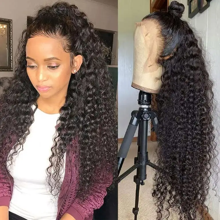 Groothandel Perruque Brazilian Human Hair Pruiken Natuurlijke Deep Wave Curly Hd Lace Frontale Pruik Verkoper 13X4 13X6 Full Lace Front Pruik