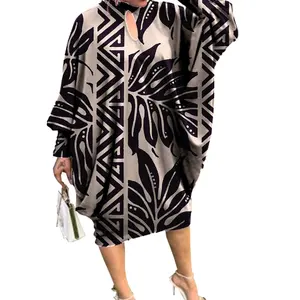 Factory outlet femmes hawaïennes vêtements monstera feuille surdimensionné de mode partie robes polynésien samoa tribu kaftan robe 1 QUANTITÉ MINIMALE DE COMMANDE