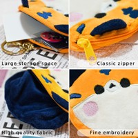 Dompet Koin Gantungan Kunci Boneka Harimau Lucu, Dompet Kecil Boneka Custom, Kantong Kunci Plush Lembut untuk Hadiah Promosi & Liburan