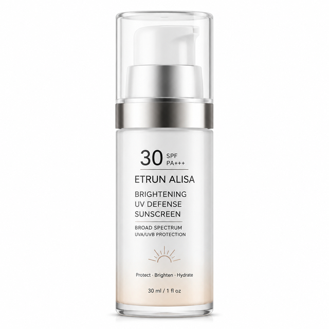 ETRUN ALISA Private Label Mineral Hydrating Cream Sunscreen SPF 30 PA+++ Moisturizing & Whitening Protection for All Skin Types
