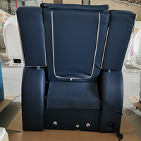Chaises de pédicure modernes Massage complet du corps de luxe Fauteuil de pédicure spa bleu Spa pour les pieds sans plomberie avec surf et éclairage LED