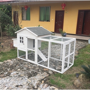 SDC017 Wooden Chicken Coop with Ramp Waterproof Roof Print Pattern <b>Pet</b> House for Sale - Product Image 2