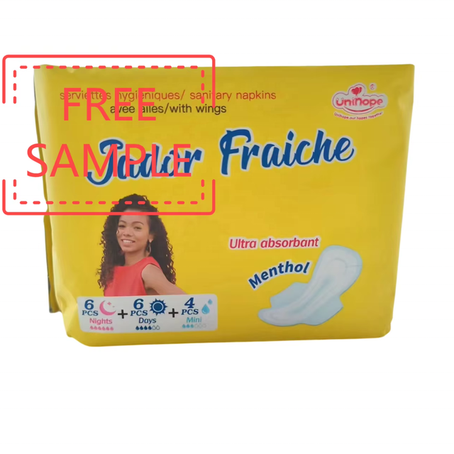 Ultra Thin Breathable Cotton Winged Biodegradable Herbal Sanitary Pads Menstrual Pads for Every Flow-OEM Wholesale Free Sample