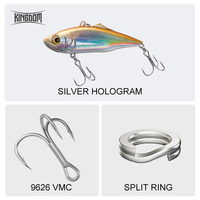 Appât de pêche de haute qualité Kingdom VIBE, leurre de pêche artificiel vibrant avec des yeux 3D pour la pêche au musky