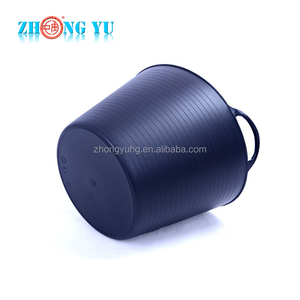 14 26L <strong>Plastic</strong> Flexi Tub Bucket, Laundry Flexible Tub <strong>Trug</strong> for Building Construction Garden Horse Feeding Household Storage - Product Image 2