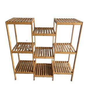 Scaffale per <span class=keywords><strong>Piante</strong></span> a 9 Ripiani Regolabile, Organizzatore per Vasi, Espositore per Fiori, Supporto per <span class=keywords><strong>Piante</strong></span> da Interno in Bambù - Product Image 6