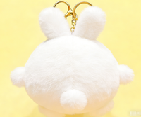 Porte-clés mignon en peluche douce au design anime, personnalisé, durable, écologique, portable, mini lapin en coton PP de 10 cm, avec mousqueton tendance