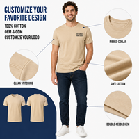 T-shirt en coton unisexe grande taille respirant à manches courtes pour homme, style décontracté hip-hop, 300 g/m², vente en gros
