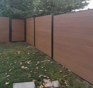 Valla de Privacidad de <span class=keywords><strong>Madera</strong></span> Plástica WPC Resistente al Agua y al Fuego de 6 pies, Paneles de Tablas Compuestas de PVC para Patio, Valla de Privacidad WPC para Exteriores - Product Image 3