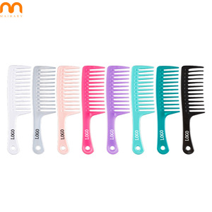 high quality hair salon plastic women curly hair heat-resistant wide tooth comb custom barber