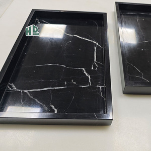 <span class=keywords><strong>Plateau</strong></span> rectangulaire en <span class=keywords><strong>marbre</strong></span> <span class=keywords><strong>noir</strong></span> naturel de luxe moderne, pierre Nero Marquina, pour salle de bain, <span class=keywords><strong>table</strong></span> basse - Product Image 1