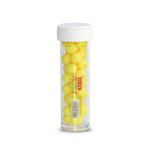 Perline Ilan Abalorio 10Cm Giallo Macaron per Creazione di Gioielli, 12 Pezzi per Tubo - Product Image 1