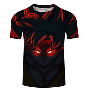 Livraison gratuite, impression personnalisée <span class=keywords><strong>DragonBall</strong></span> Z <span class=keywords><strong>Super</strong></span> Saiyan Son Goku Anime été, impression 3D, grande taille, respirant, écologique, intelligent - Product Image 6