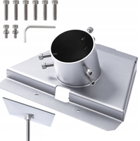Kit de Montaje Starlink Gen3 - Paquete Plateado, Soporte de Techo, Base Triangular Metálica, Conector de Tubo
