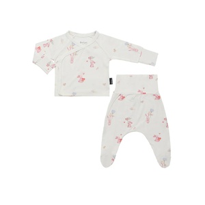 <span class=keywords><strong>Conjunto</strong></span> de Ropa para Bebé Recién <span class=keywords><strong>Nacido</strong></span> con Certificación OEKO, Estampado Suave de Rayón, Kimono, Pantalones Elásticos de Bambú y Spandex para Niños y Niñas - Product Image 1