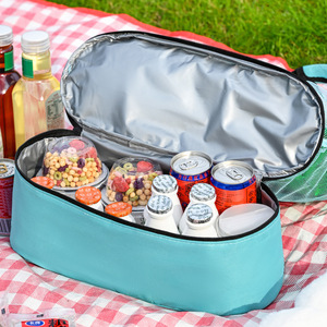 Bolsa de playa grande de malla, portátil, de doble capa, para pícnic, nevera, organizador de compras al aire libre, bolsa de refrigeración para viajes y pícnic - Product Image 4