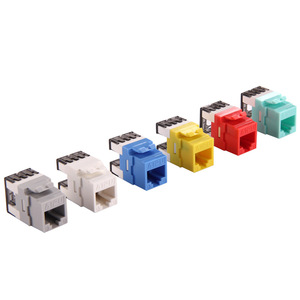 AIPU Cat6 <b>RJ45</b> Unshielded Keystone Jack 180 Degree Green UTP Network Module Punch Down Tool Termination - Product Image 4