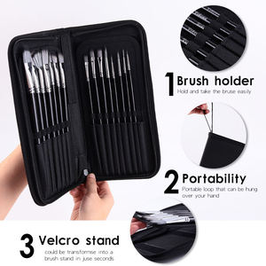 Ensemble <span class=keywords><strong>de</strong></span> pinceaux d'artiste <span class=keywords><strong>Paul</strong></span> Cézanne, 15 tailles différentes, formes variées, manche en bois, virole en cuivre, pour acrylique/nylon, huile/acrylique, <span class=keywords><strong>toile</strong></span> - Product Image 4