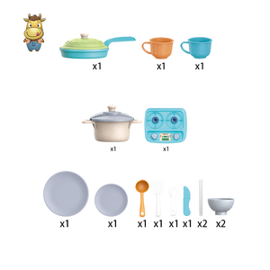 Juego de Juguetes de Cocina para Niños - Juego de 15 Piezas - Cocina de Gas, Ollas, Platos, Tazas, Tazones - Product Image 2