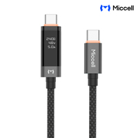 Cables de Carga Rápida para Teléfono Miccell Wholesale de 240 W, Tipo C a C, Cables Trenzados para Teléfono Móvil, Cables de Datos de 480 Mbps para Teléfono y Portátil
