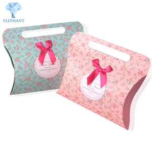 <b>Small</b> Paper Wholesale Price Custom Medium Rose <b>Pillow</b> Box With Handles <b>Pillow</b> Box - Product Image 3