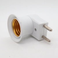 Douille E27 pour lampe LED avec interrupteur, support en plastique, adaptateur prise UE, compatible Wi-Fi, à vis, pour usage intérieur/extérieur, sûre et pratique